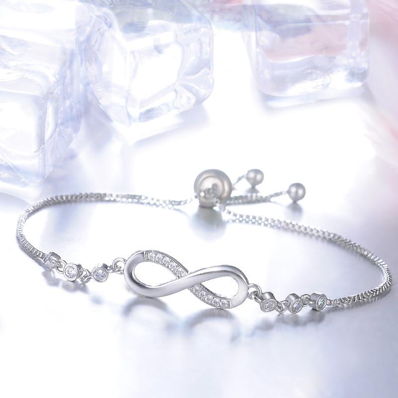Elegant Rose Gold Infinity-Shaped Adjustable Bracelet