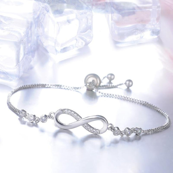 Elegant Rose Gold Infinity-Shaped Adjustable Bracelet