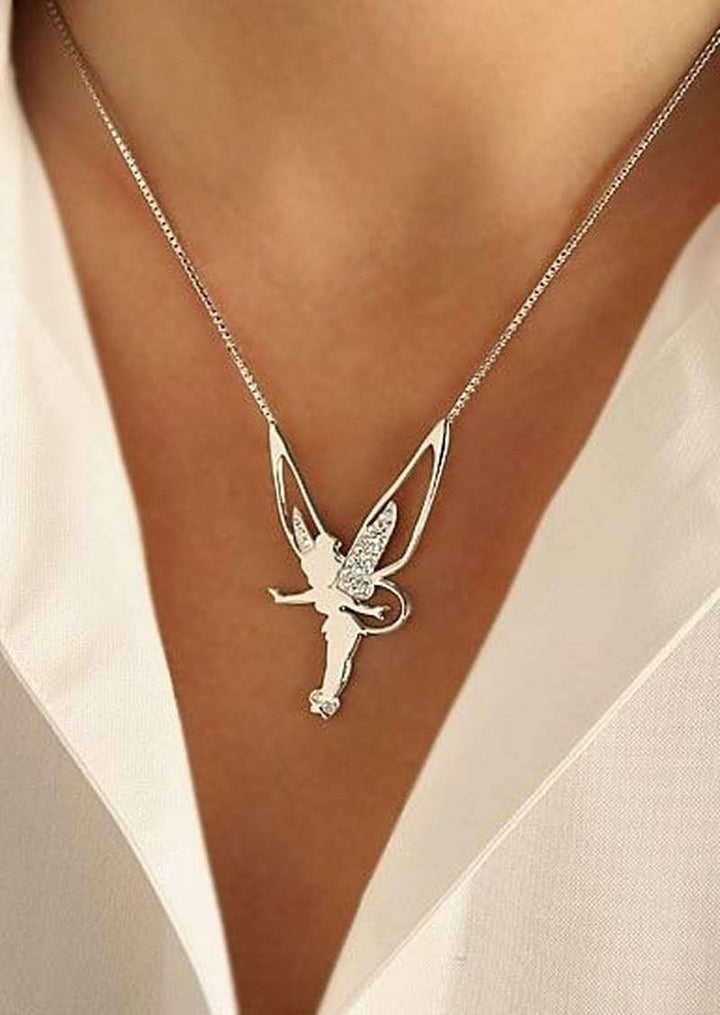 Fairy Pendant on a Golden Necklace