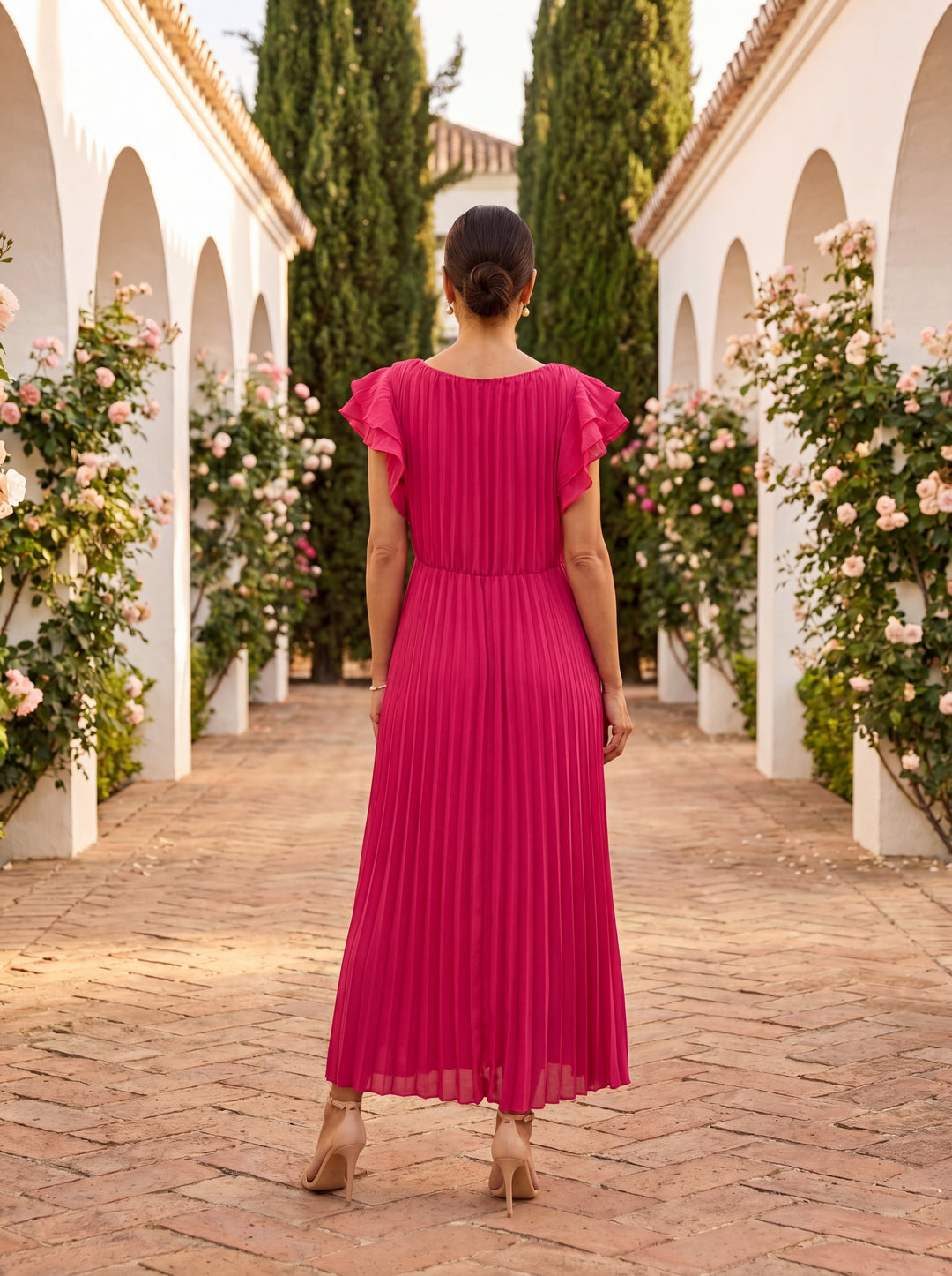 Amelia™ | Elegant Pleated Midi Dress