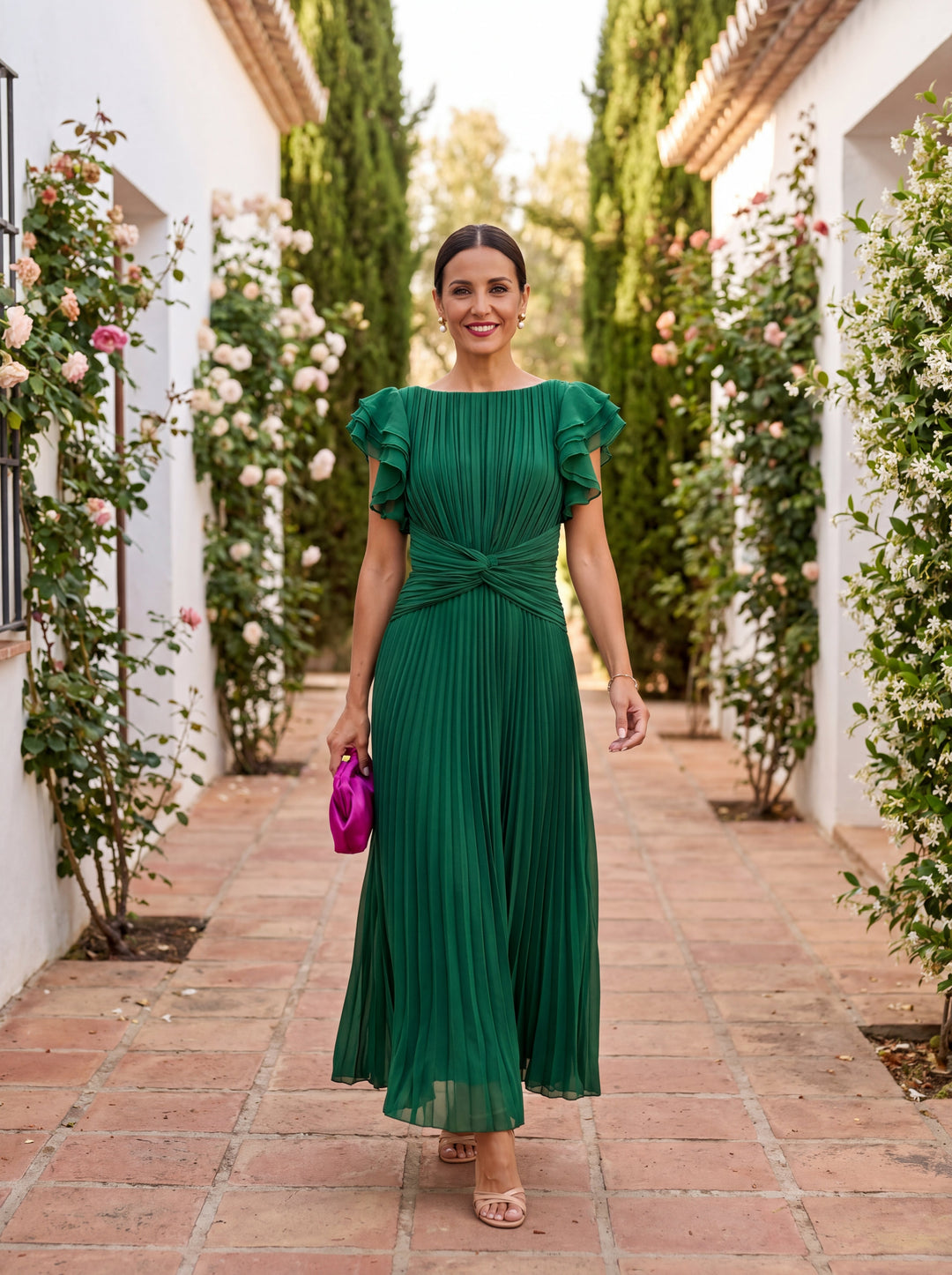 Amelia™ | Elegant Pleated Midi Dress