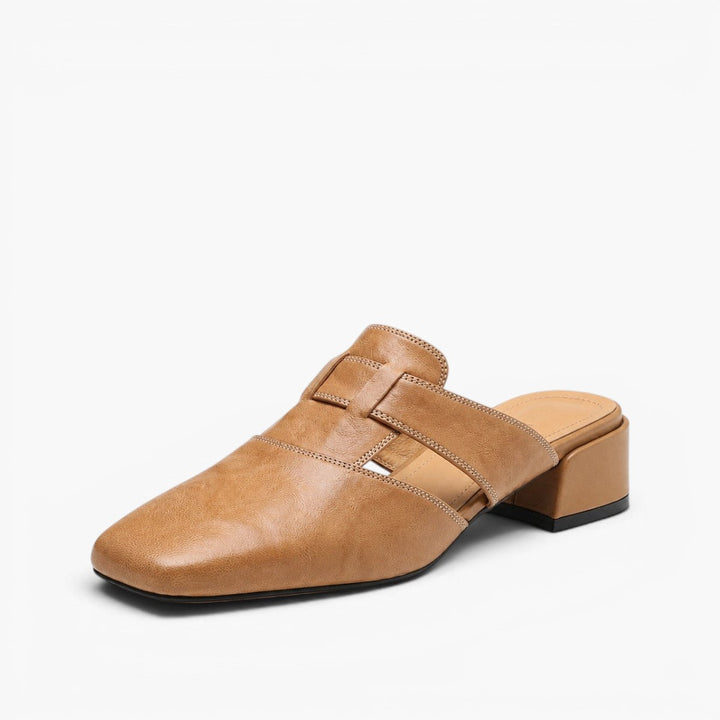 Margot™ | Polished Square-Toe Mules