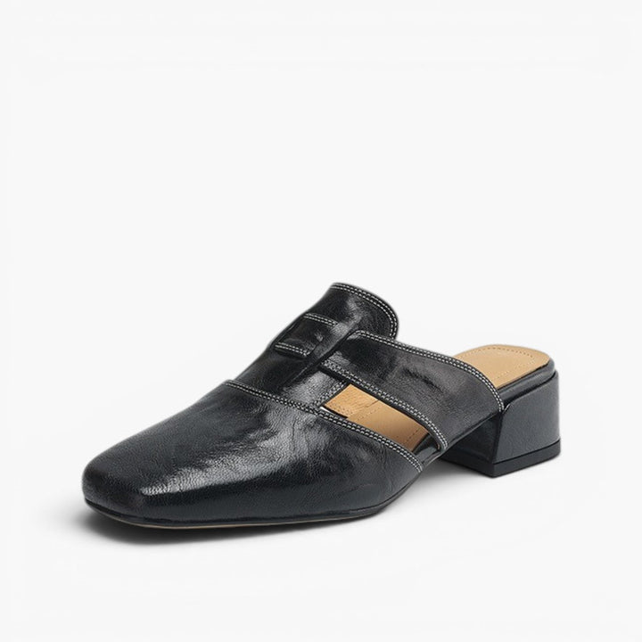 Margot™ | Polished Square-Toe Mules