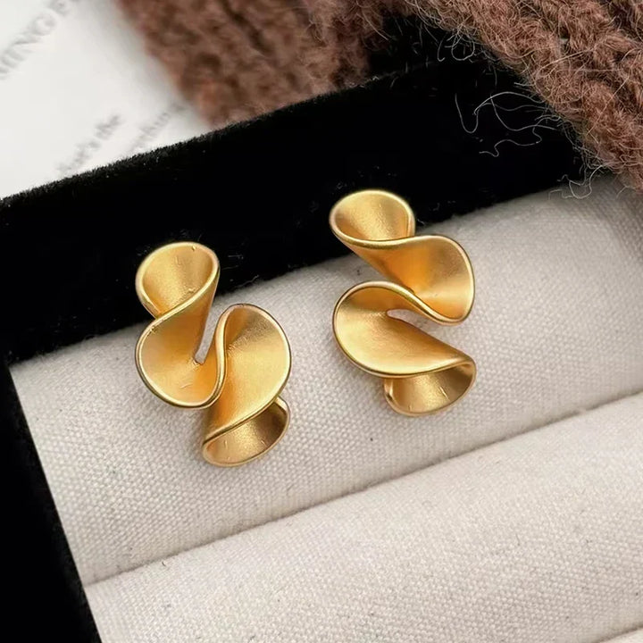 Silver and 18K Gold Floral Earrings