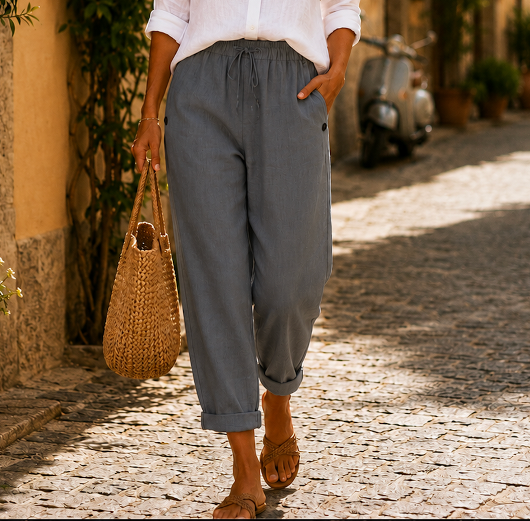 Evelyn™ | Riviera Linen Drawstring Pants