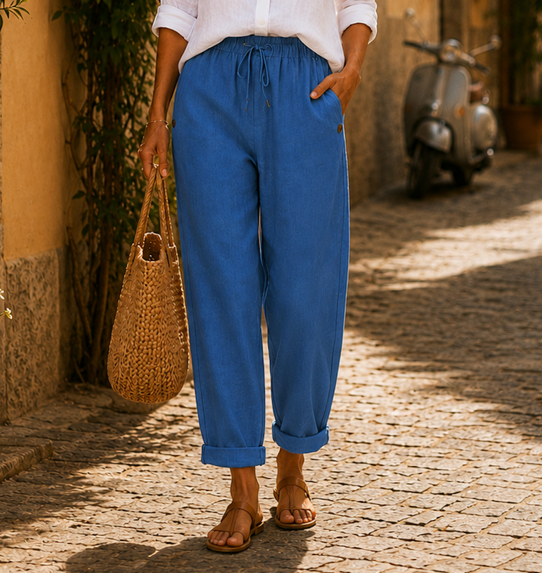 Evelyn™ | Riviera Linen Drawstring Pants