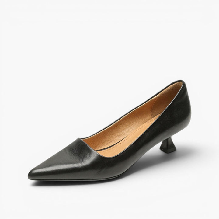 Elise™ | Sculpted Point-Toe Leather Pumps