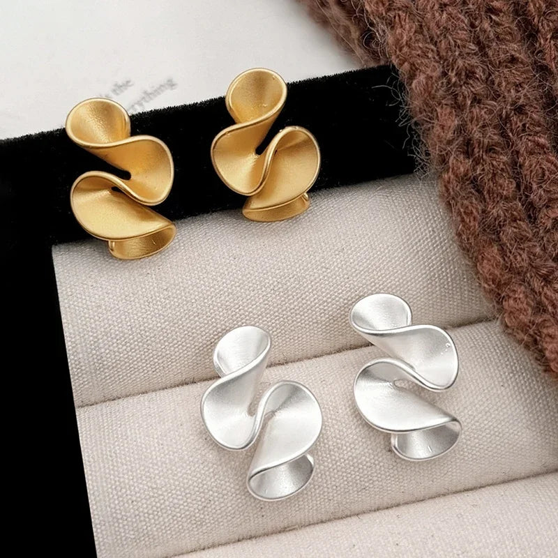 Silver and 18K Gold Floral Earrings