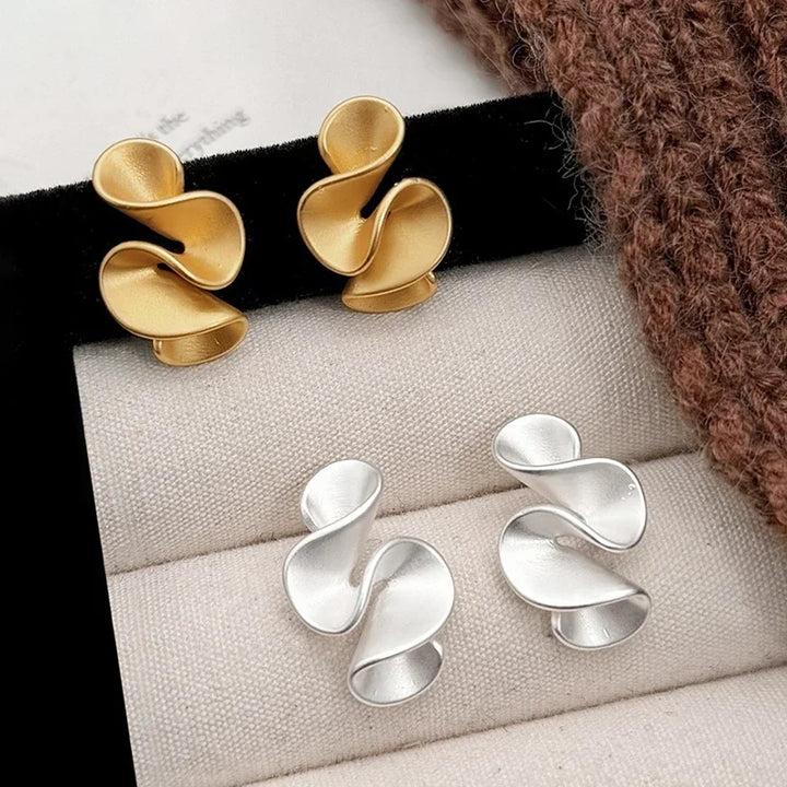 Silver and 18K Gold Floral Earrings