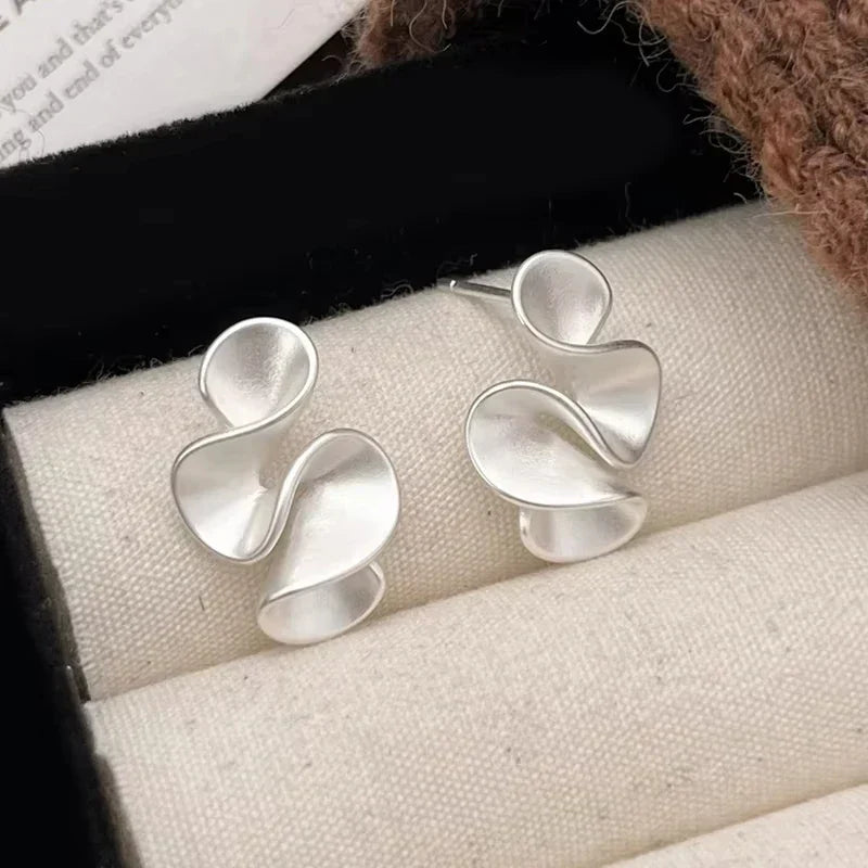 Silver and 18K Gold Floral Earrings