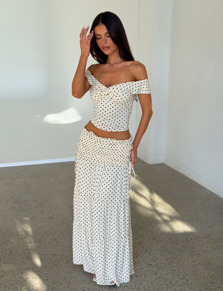 DENALI TOP - CREAM DOT