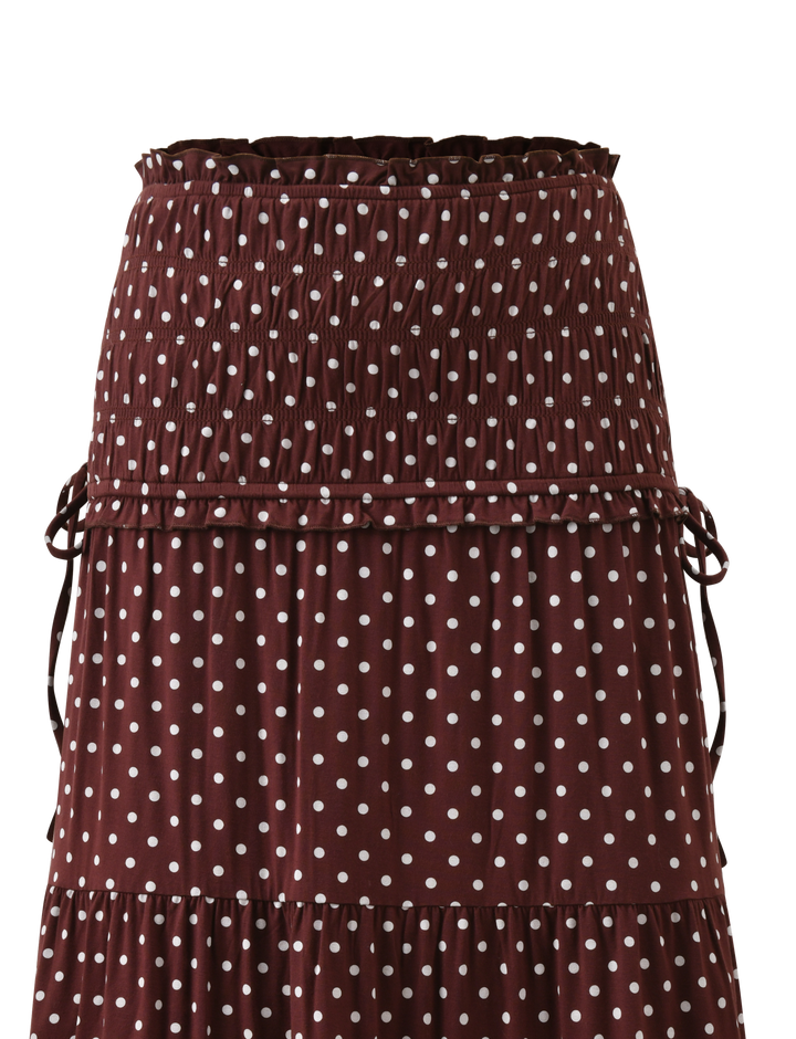 DENALI MAXI SKIRT - BROWN DOT