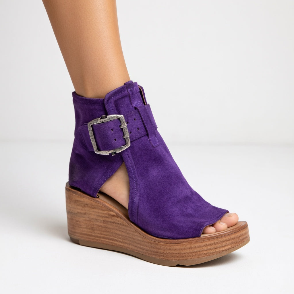 Chloe™ | Modern Open-Toe Wedge Booties