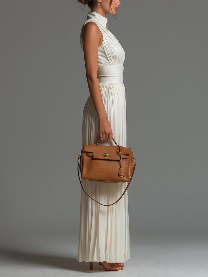 Isla™ | Ivory Cascade Halter Jumpsuit
