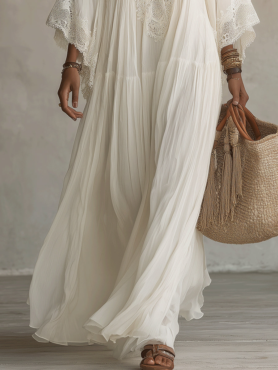 Celina™ | Ivory Lace Dream Maxi Dress