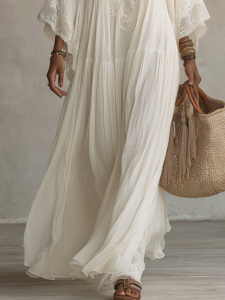 Celina™ | Ivory Lace Dream Maxi Dress