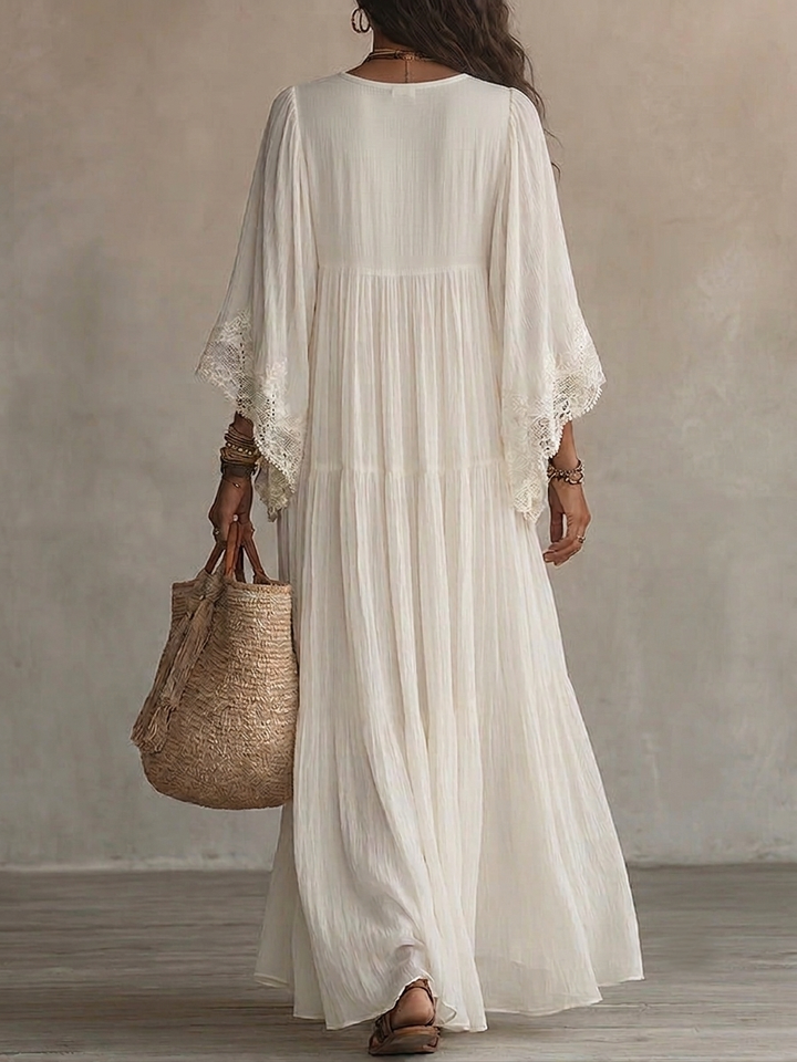 Celina™ | Ivory Lace Dream Maxi Dress