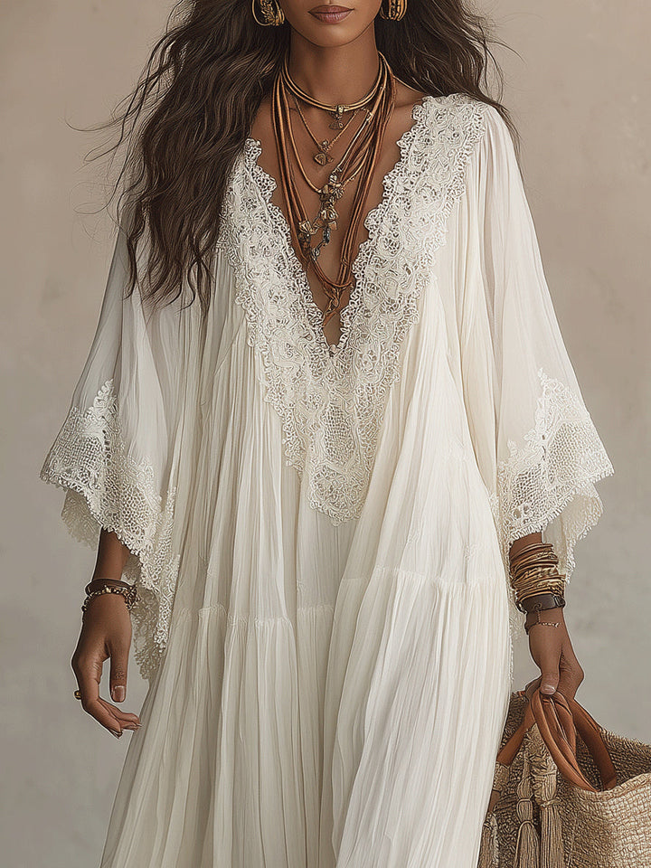 Celina™ | Ivory Lace Dream Maxi Dress