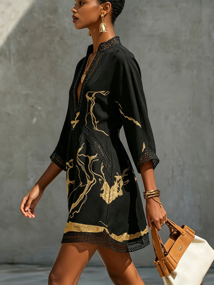 Bianca™ | Gilded Marble Mini Dress