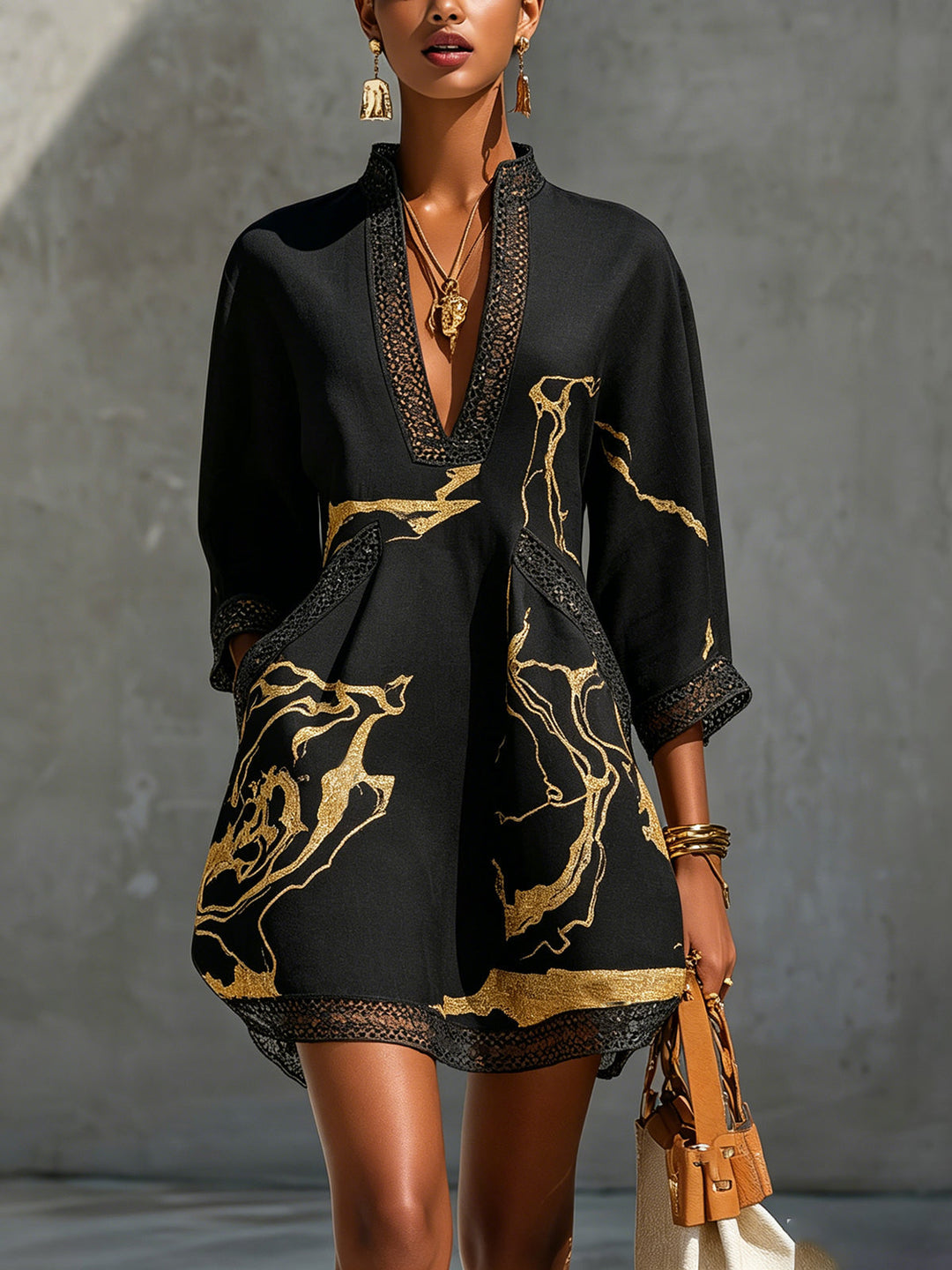 Bianca™ | Gilded Marble Mini Dress