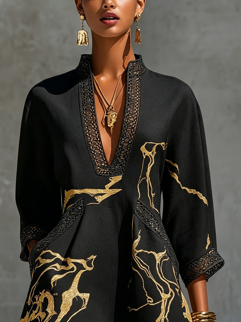 Bianca™ | Gilded Marble Mini Dress