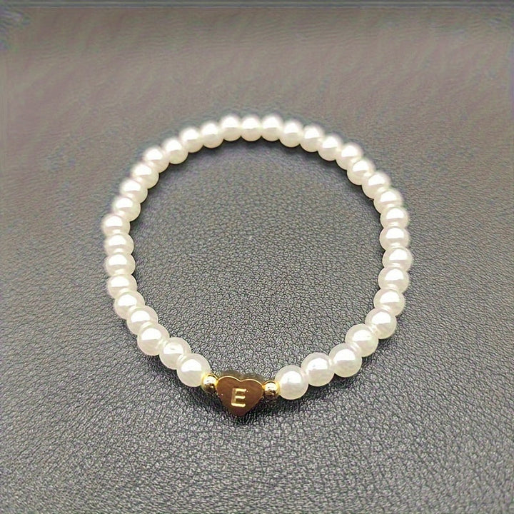 Stylish Heart Initial Bracelet (A–Z)