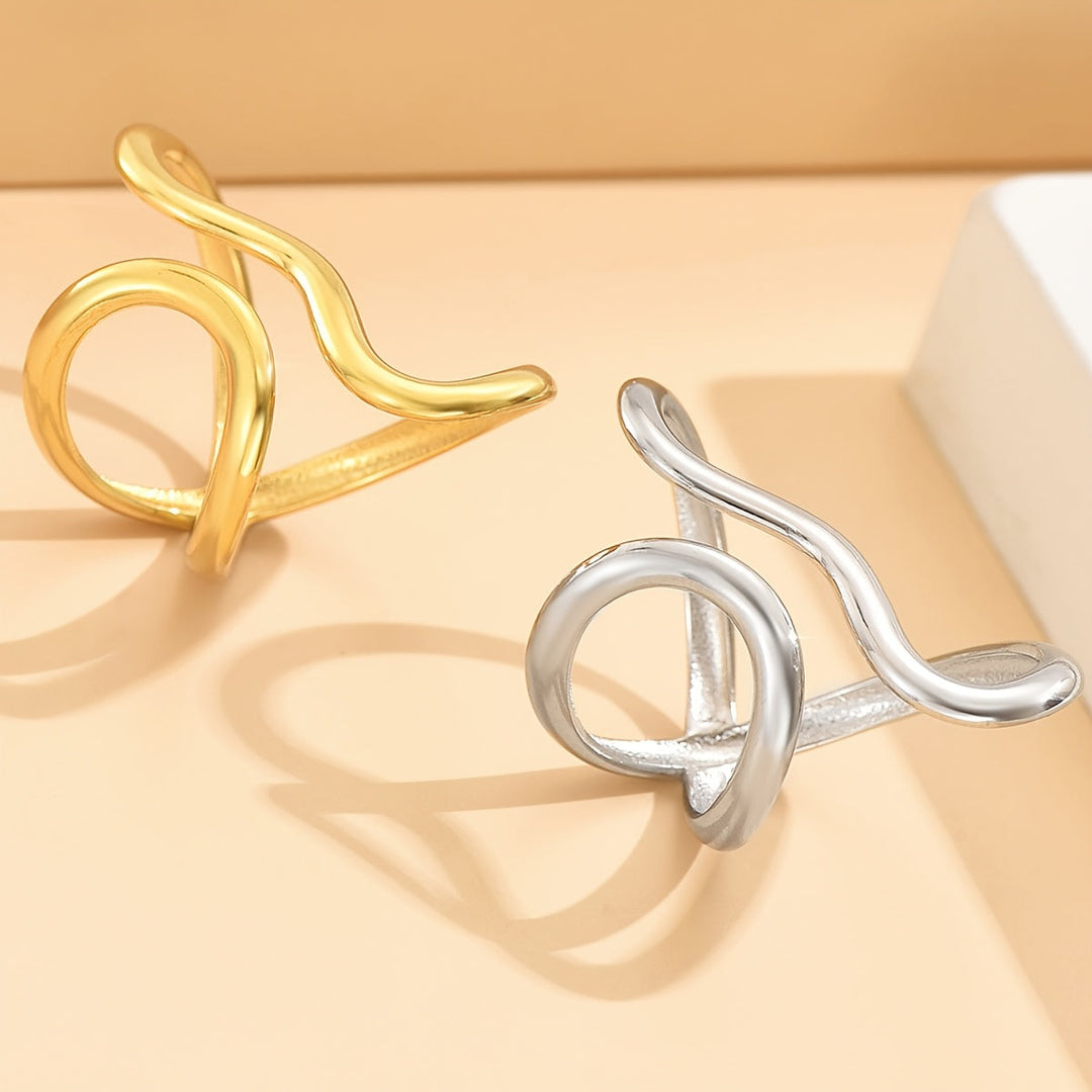 Stylish Asymmetrical Wave Ring