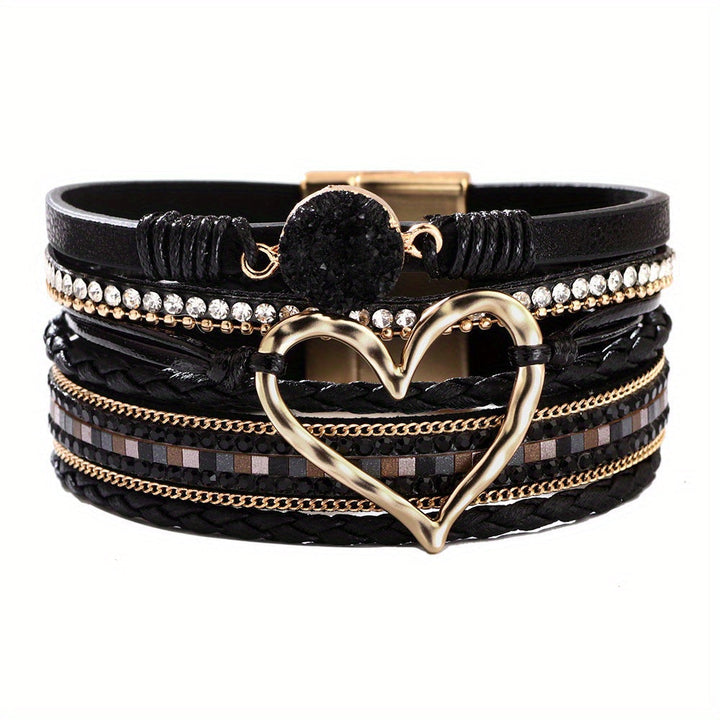 Layered Bohemian Leather Bracelet