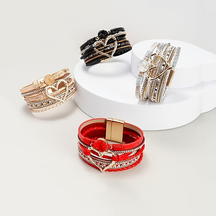 Layered Bohemian Leather Bracelet