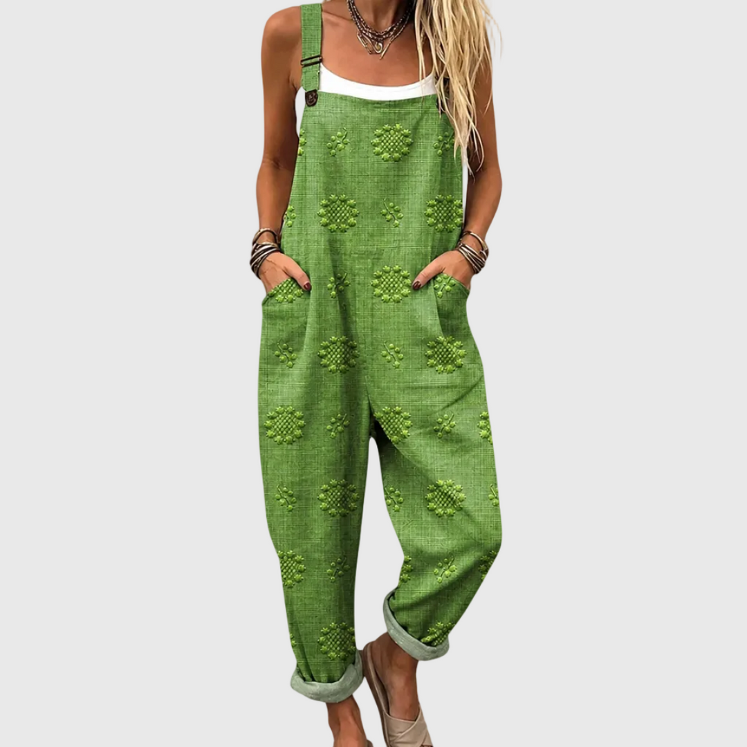 Cozy Printed Overalls