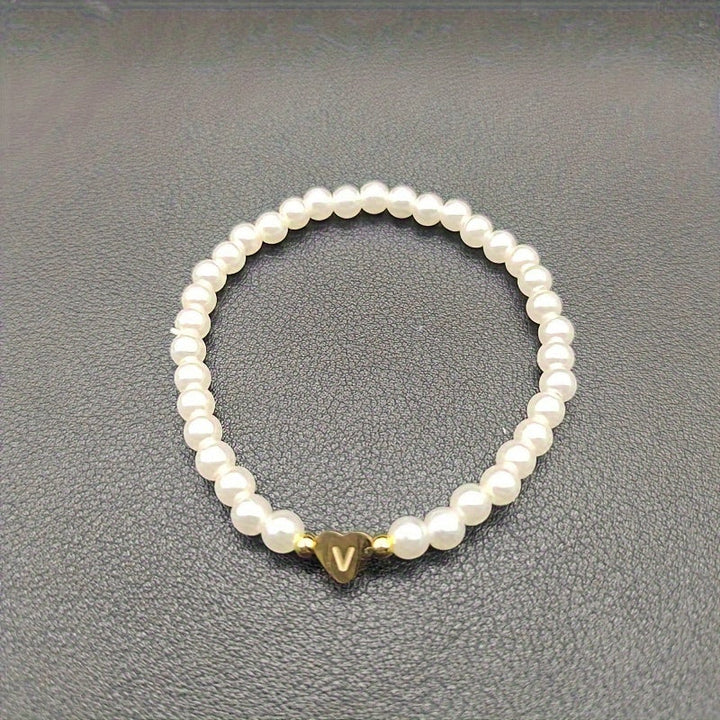 Stylish Heart Initial Bracelet (A–Z)