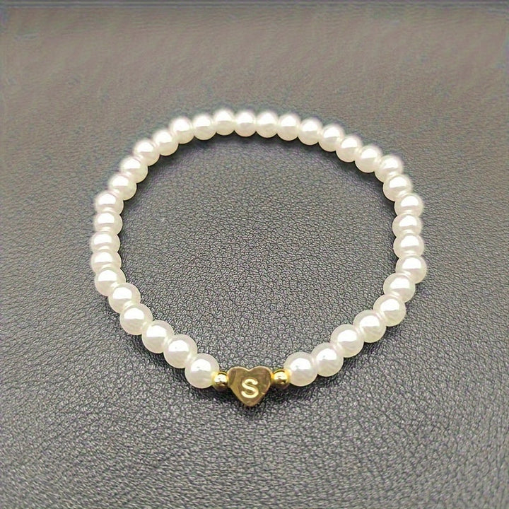 Stylish Heart Initial Bracelet (A–Z)