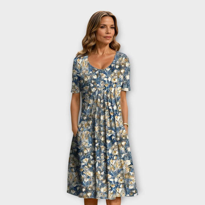 Marlowe™ | Meadow Bloom Flattering Midi Dress