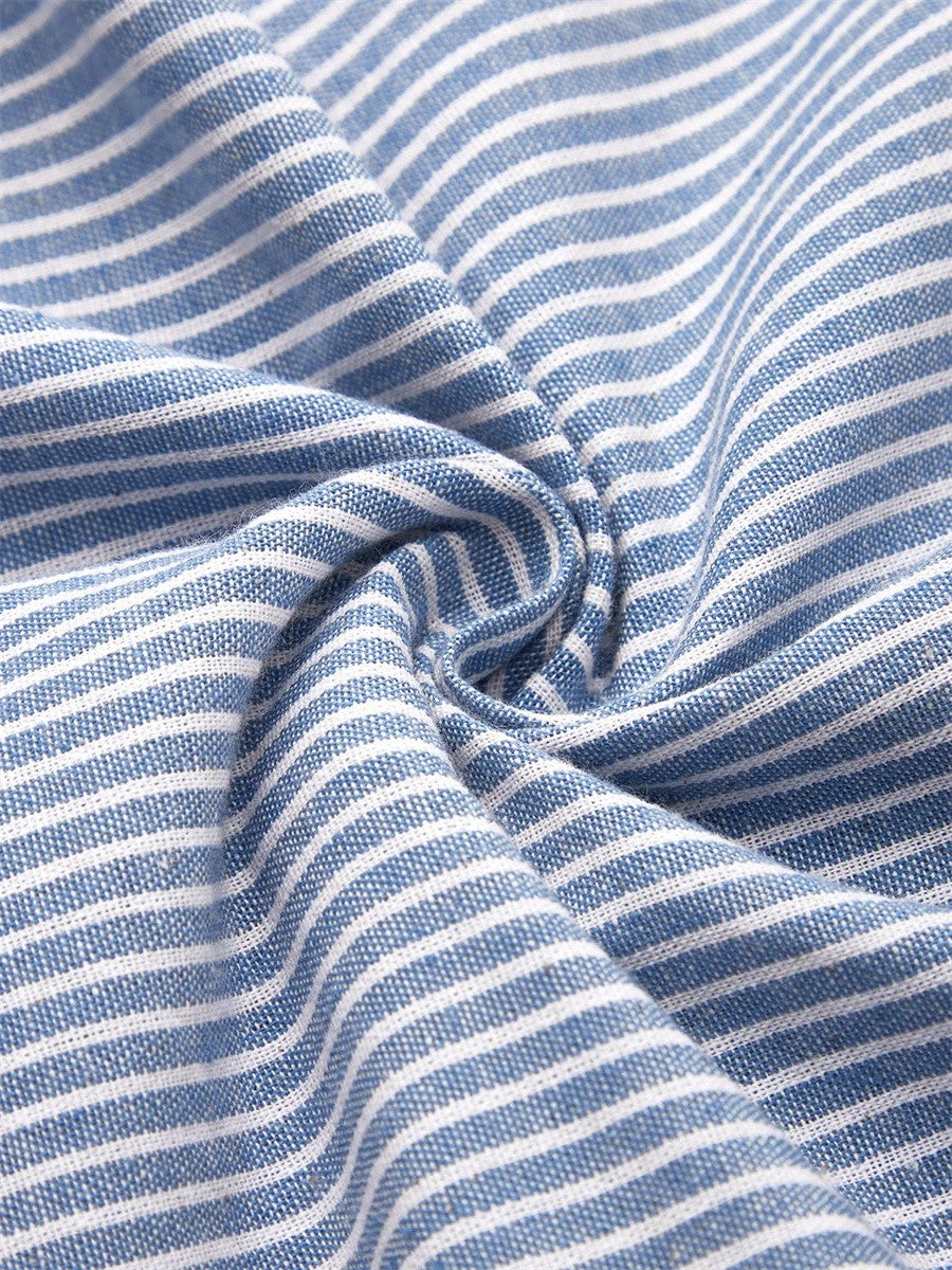 Lillian™ | Harbour Stripe Button Midi Dress