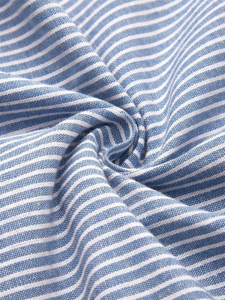 Lillian™ | Harbour Stripe Button Midi Dress