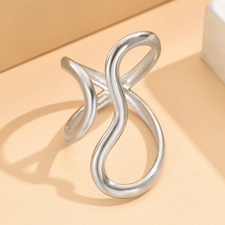 Stylish Asymmetrical Wave Ring