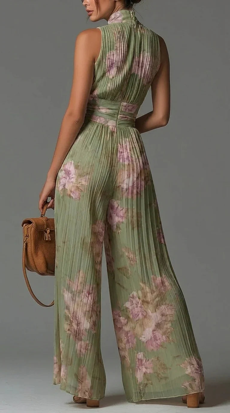 Isla™ | Ivory Cascade Halter Jumpsuit