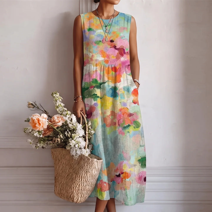 Rosalie™ | Botanical Paisley Midi Dress