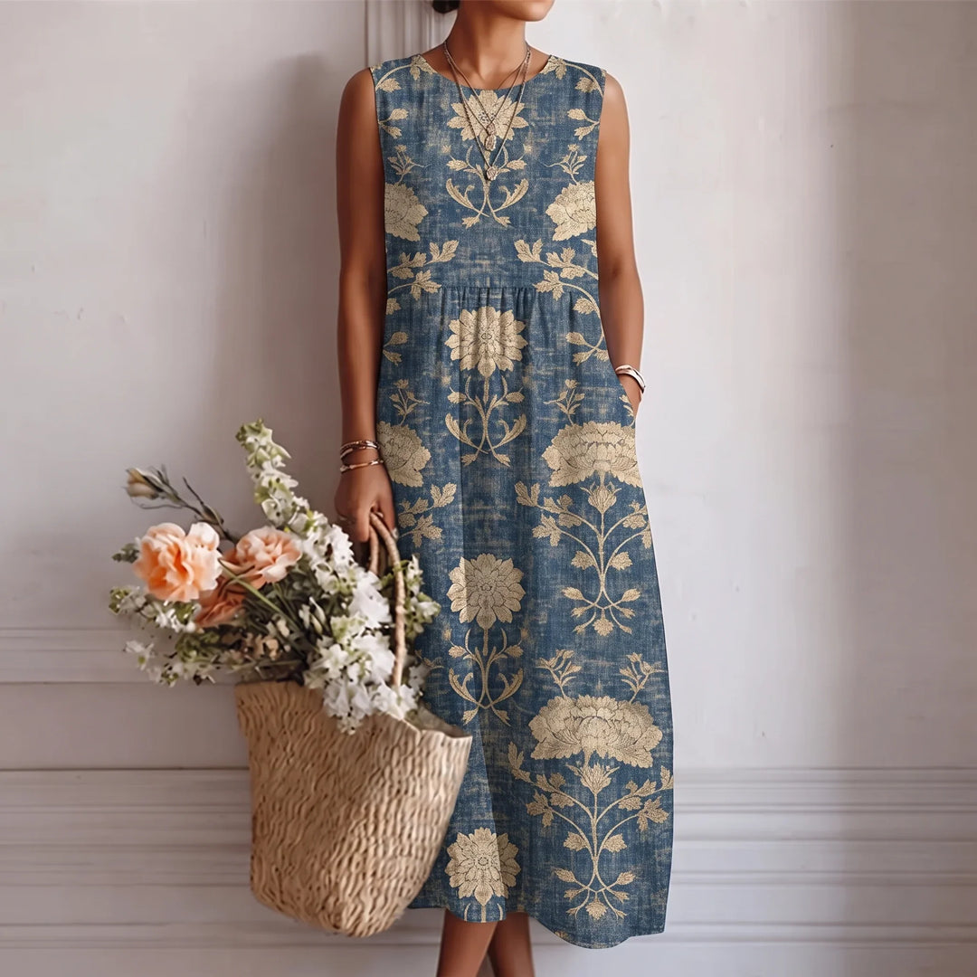 Rosalie™ | Botanical Paisley Midi Dress
