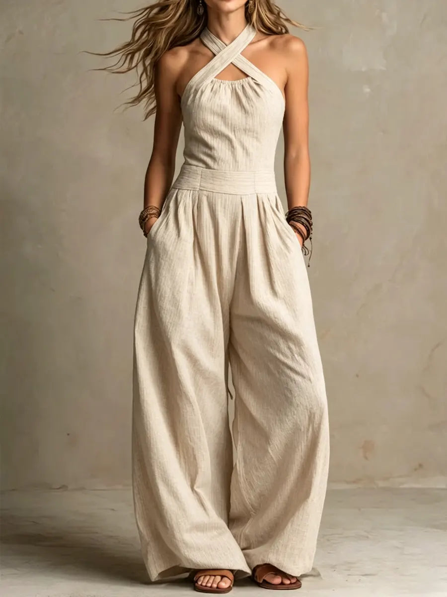 Sloane™ | Halter Wide-Leg Jumpsuit